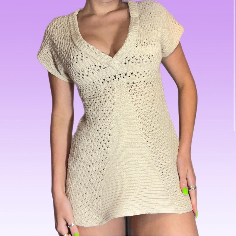 Calvin Klein Cream Tunic Sweater